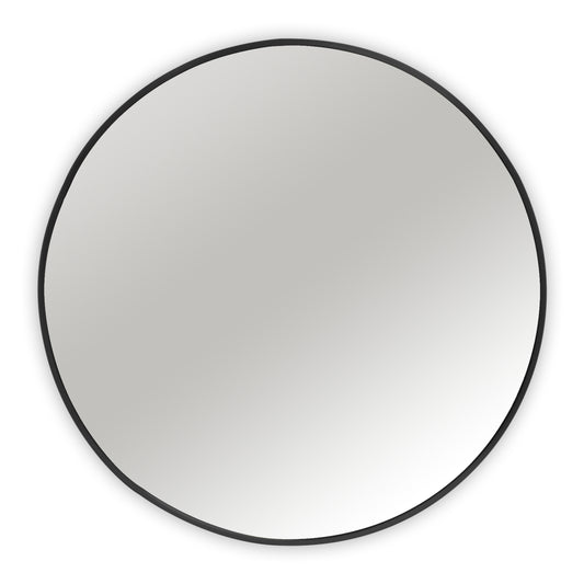 ALU SPIEGEL ZWART ROND