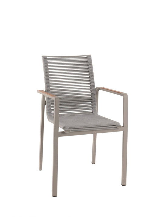 ARUBA ALU LINNEN–TEAK ARMREST