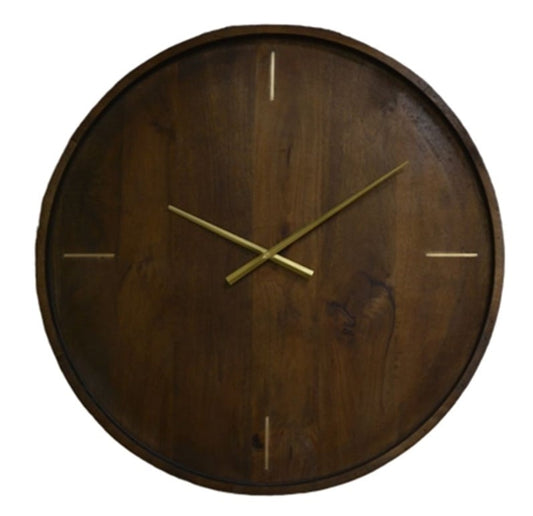 ROUND SMOKED MANGO WALLCLOCK 40.5*2.5CM