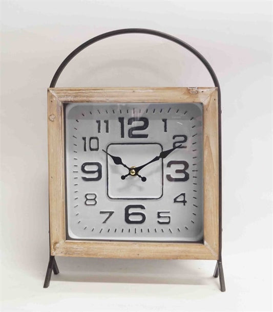 SQUARE WOODEN/METAL DIGIT WITH HANDLE 34.5X6X23CM