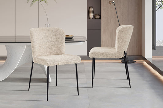 STOEL 'LISA' BOUCLÉ BEIGE