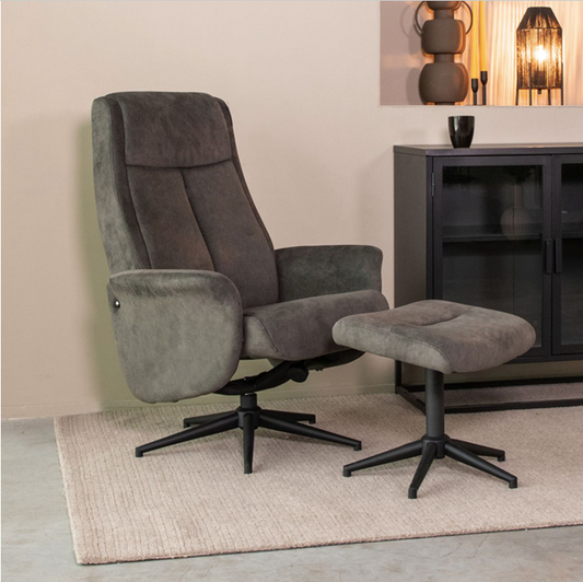 RELAXFAUTEUIL BERGEN + HOCKER 77X76X105 CM