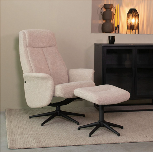 RELAXFAUTEUIL BERGEN + HOCKER 77X76X105 CM