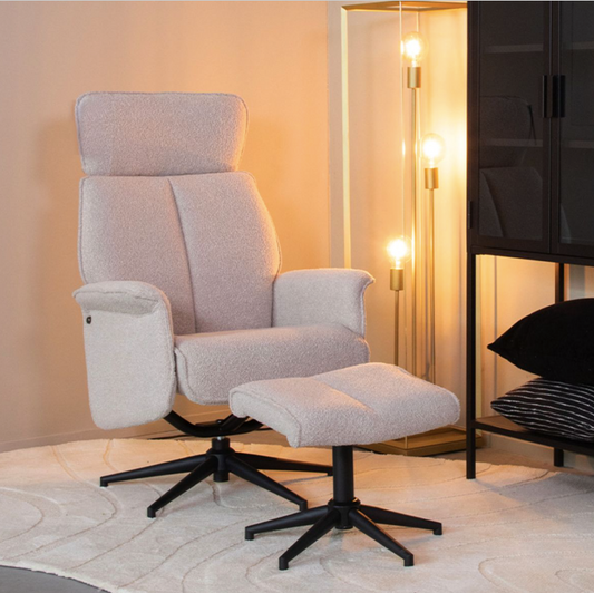 RELAXFAUTEUIL VERDAL + HOCKER 77X79X109 CM