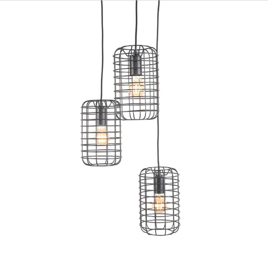HANGLAMP SOLIDO 3-LICHTS 32X32X127 CM