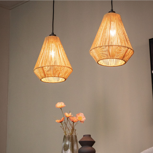 HANGLAMP IBIZA DIAMOND 2-LICHTS 80X33X150 CM