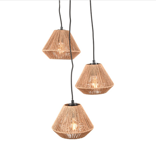 HANGLAMP IBIZA DIAMOND 3-LICHTS 30X30X150 CM