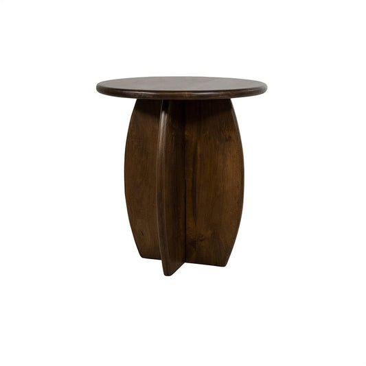 BIJZETTAFEL Ø50, MANGO BROWN WALNUT - BELLY TABLE COLLECTION