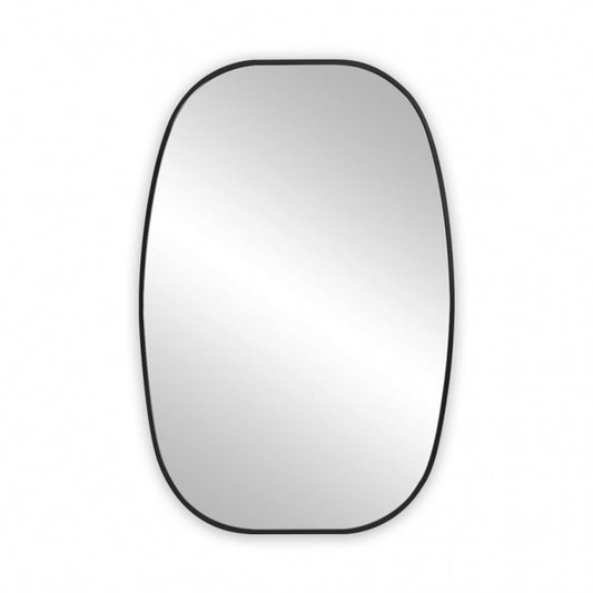 ALU SPIEGEL SQUARED OVAL ZWART