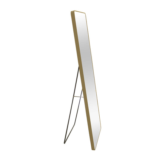 ALU SPIEGEL STANDING CURVED MATT BRONZE