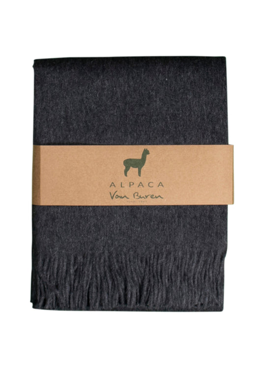 ALPAKA PLAID - ANTRACIET - 200X150CM - NEW!