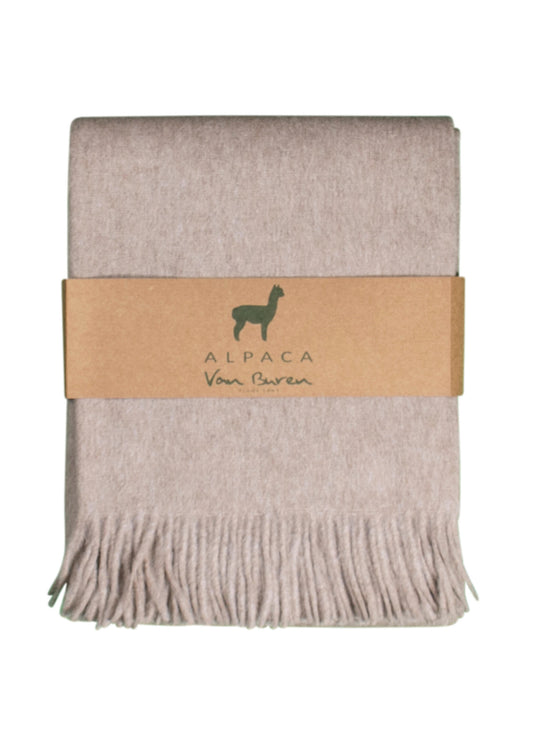 ALPAKA PLAID - LICHTBEIGE - 200X150CM - NEW!