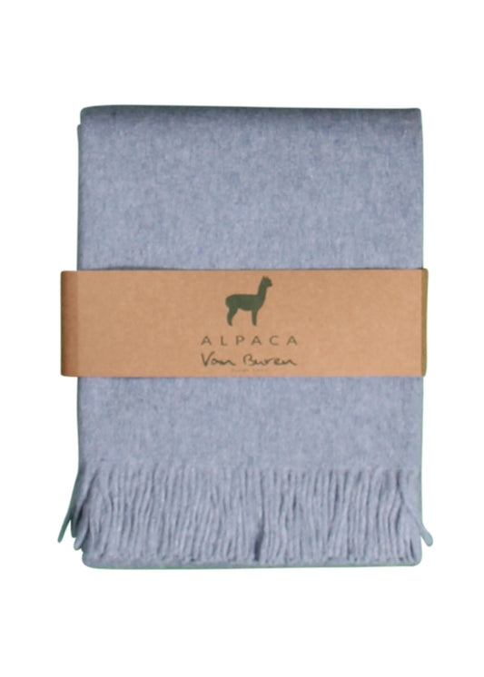 ALPAKA PLAID - LICHTBLAUW - 200X150CM - NEW!
