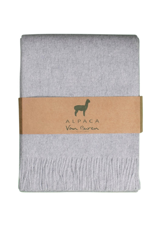 ALPAKA PLAID - LICHTGRIJS - 200X150CM - NEW!