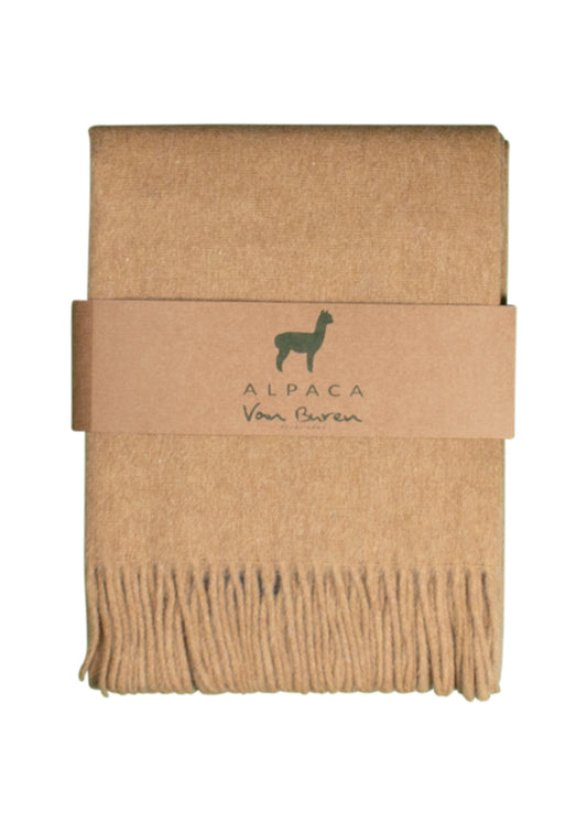 ALPAKA PLAID - OKERGEEL - 200X150CM - NEW!