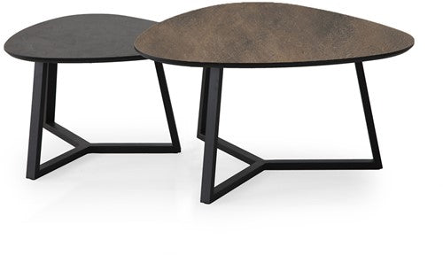 ZIGGY SALONTAFEL - ORGANISCH - SET VAN 2 - BRONZE GALAXY - BLACK CEMENT - UNLIMITED LAMINATE COLLECTION