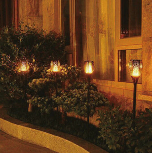 TUINLAMP SOLAR FAKKEN 74 CM FLAME EFFECT