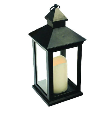 LANTAARN MET LED KAARS 10.5 x 10.5 x 24 CM MIX