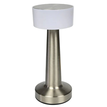 LED TAFELLAMP OPLAADBAAR DIMBAAR TOUCH ZILVER DISPLAY