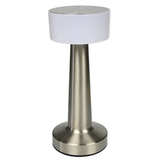 LED TAFELLAMP OPLAADBAAR DIMBAAR TOUCH ZILVER DISPLAY