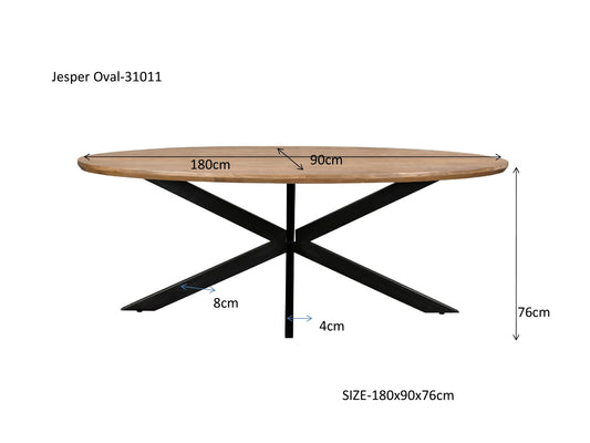 JESPER OVAL 160CM