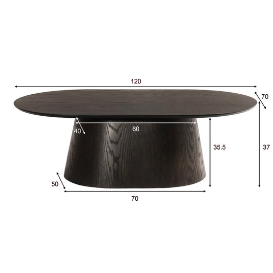 NOVERO ESPRESSO OVAL 120CM