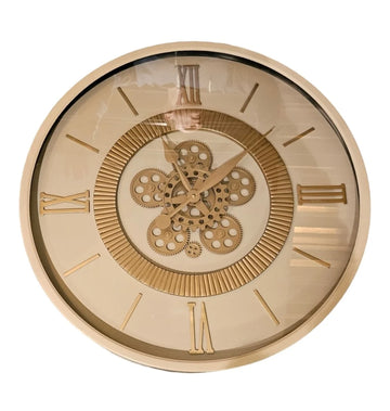 GEAR CLOCK DIA70*8CM CREAM ROMAN