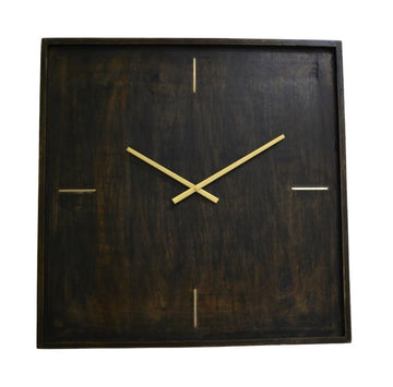 SQUARE SMOKED MANGO WALLCLOCK 61*61*2.5CM