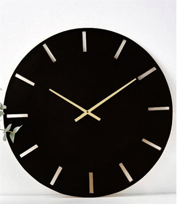 CUTOUT CAST ALU BLACK WALLCLOCK DIA78*1CM