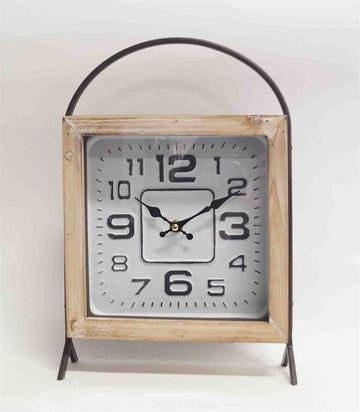 SQUARE WOODEN/METAL DIGIT WITH HANDLE 34.5X6X23CM