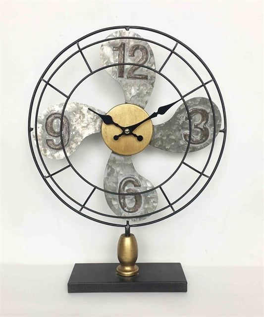 METAL FAN CLOCK WITH DIGIT DIA30.5X7.5X39.5CM