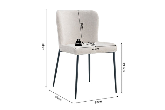 STOEL 'LISA' FABB RAVEN 24 BEIGE