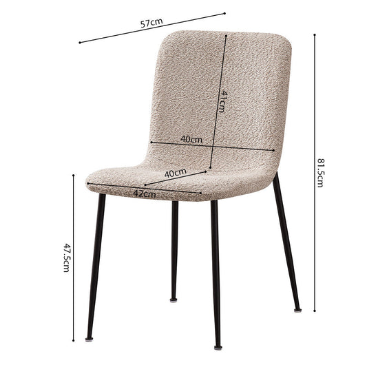 STOEL 'ALICE' BOUCLÉ BEIGE
