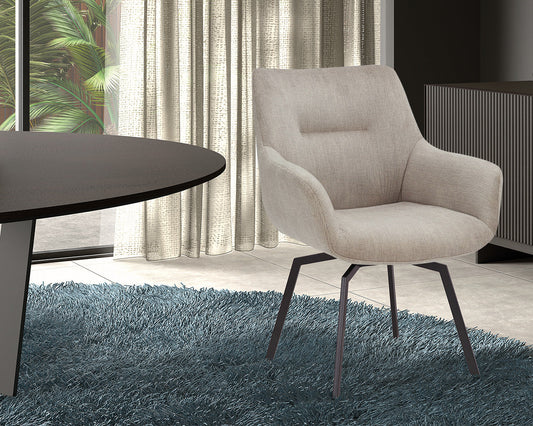 STOEL MODEST DRAAIBAR BEIGE