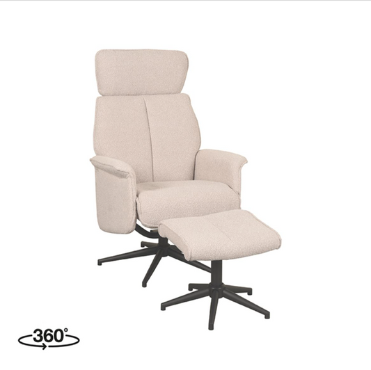RELAXFAUTEUIL VERDAL + HOCKER 77X79X109 CM