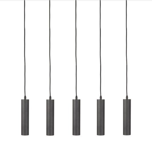 HANGLAMP FERROLI 5-LICHTS 80X10X120 CM