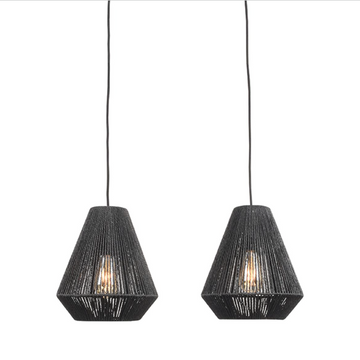 HANGLAMP IBIZA DIAMOND 2-LICHTS 80X33X150 CM