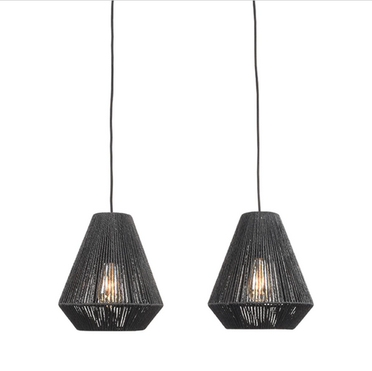 HANGLAMP IBIZA DIAMOND 2-LICHTS 80X33X150 CM
