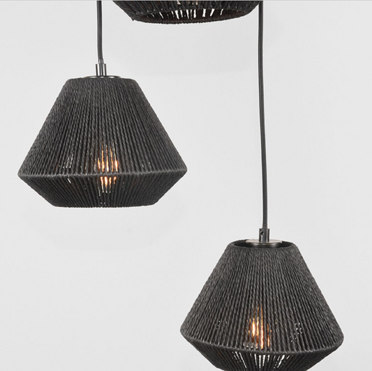 HANGLAMP IBIZA DIAMOND 3-LICHTS 30X30X150 CM