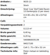 STOEL 'LISA' FABB RAVEN 13 DONKERGRIJS