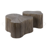 SALONTAFEL MAYA TEAK SHAMROCK SET VAN 2 / MASSIEF TEAK ESPRESSO