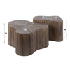 SALONTAFEL MAYA TEAK SHAMROCK SET VAN 2 / MASSIEF TEAK ESPRESSO