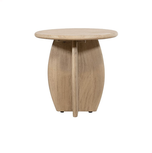 BIJZETTAFEL Ø50, H50, ACACIA WEATHERED WOOD - DURBAN TABLE COLLECTION