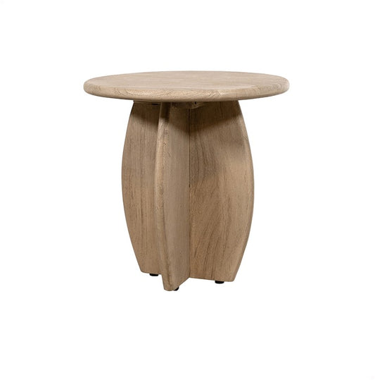 BIJZETTAFEL Ø50, H50, ACACIA WEATHERED WOOD - DURBAN TABLE COLLECTION