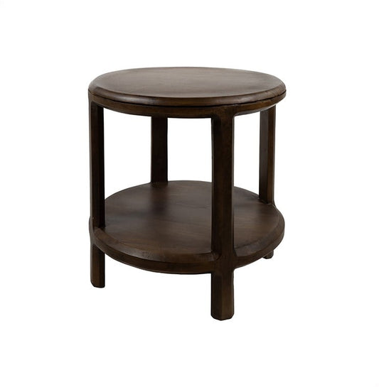 BIJZETTAFEL Ø50, H50, MANGO BROWN WALNUT - JUMBO COLLECTION