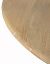 BIJZETTAFEL Ø50, H55, ACACIA GROOVY NATURAL - ZODIAC COLLECTION