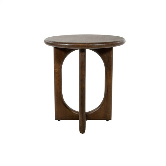 BIJZETTAFEL Ø50, H55, MANGO BROWN WALNUT - ZODIAC COLLECTION