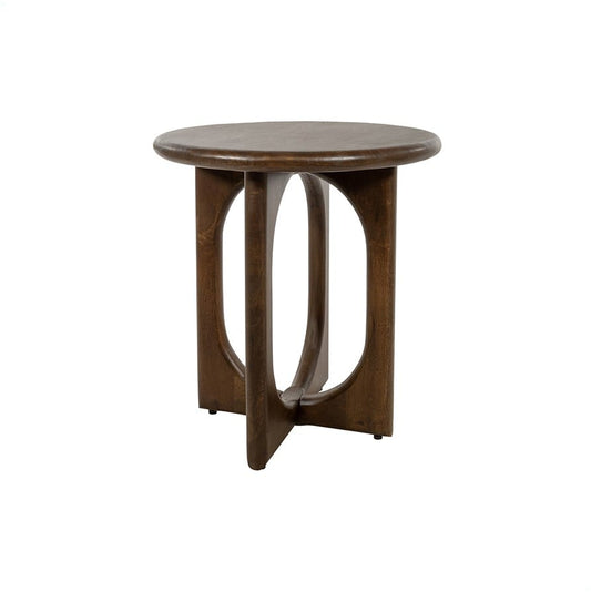 BIJZETTAFEL Ø50, H55, MANGO BROWN WALNUT - ZODIAC COLLECTION