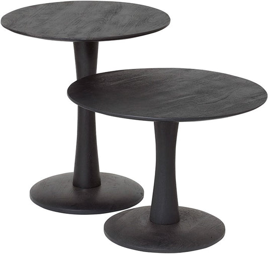 BIJZETTAFEL Ø55, HOOG, BLACK - FLARE FURNITURE