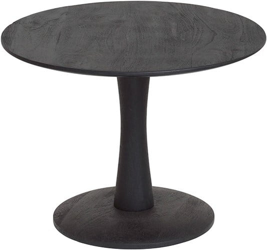 BIJZETTAFEL Ø60, LAAG, BLACK - FLARE FURNITURE